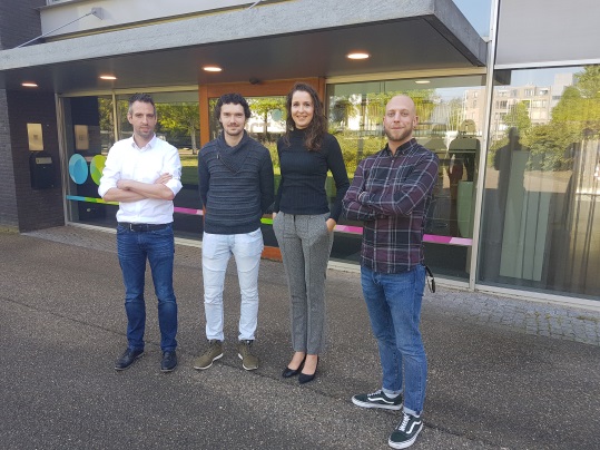 V.l.n.r. Remo Knops, Mark Leise, Demi Smits en Lando van Berlo.
