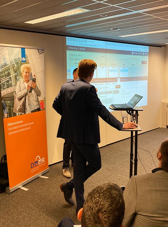Demonstratie van roostersysteem InPlanning aan afgevaardigden van betrokken Rijksoverheidsorganisaties