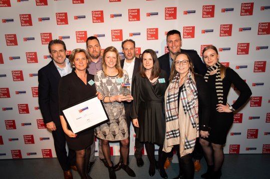 ‘Protimers’ tijdens de Great Place to Work® prijsuitreiking.