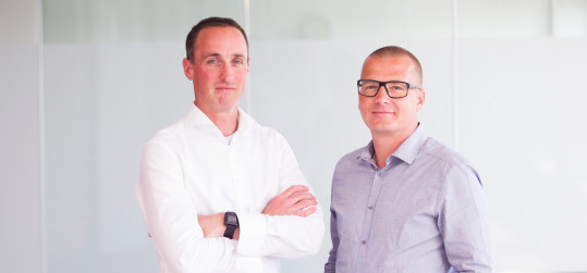 Textmetrics founders Marcel Leeman (r) Kyrill Poelmans (l)