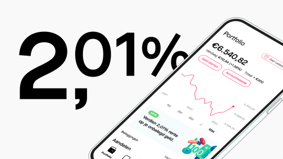 BUX biedt als eerste Nederlandse broker 2,01% rente